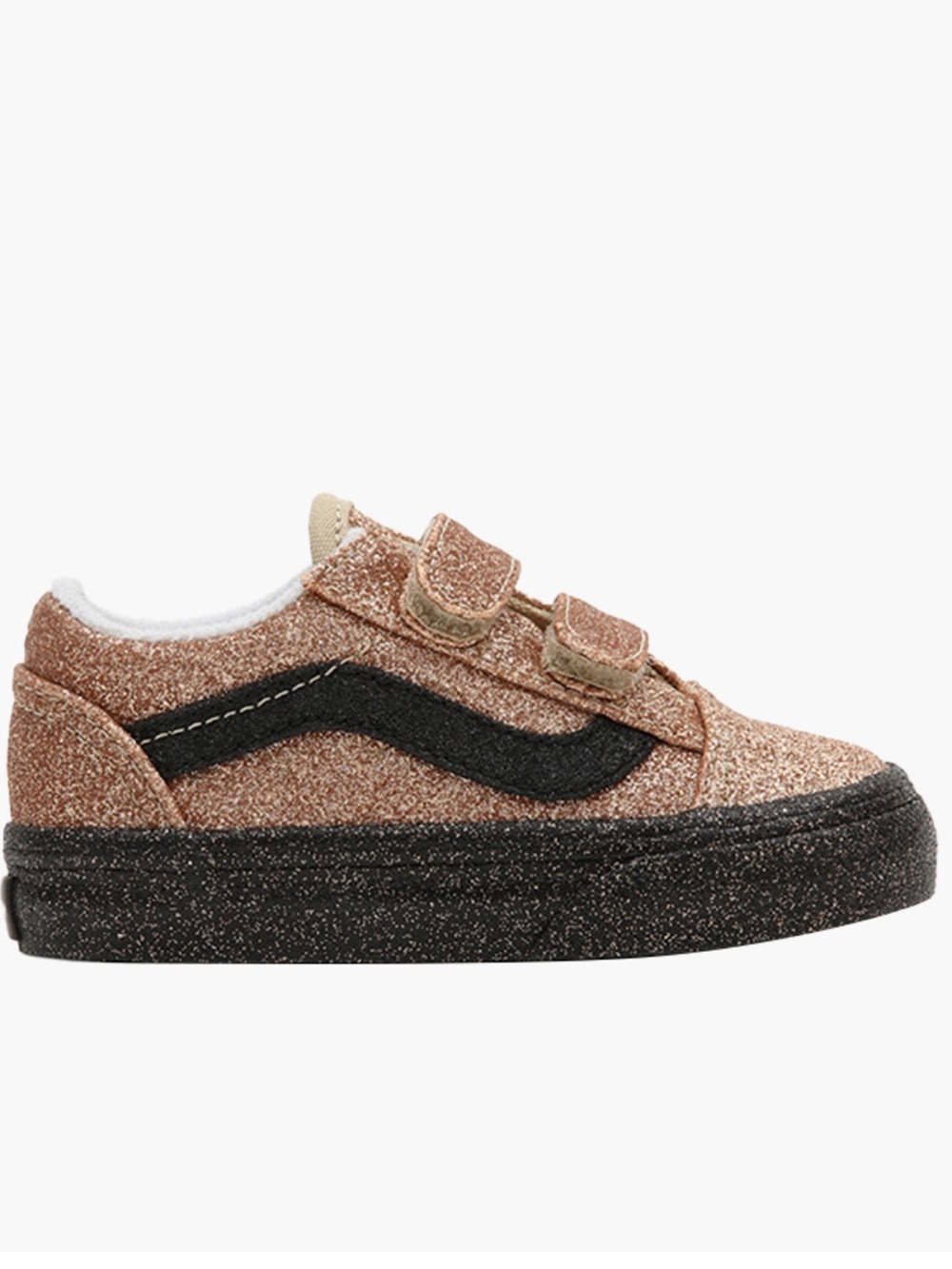 Vans Kids Old Skool Glitter Sneakers — Gold & Black